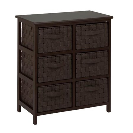 Honey-Can-Do Honey-Can-Do TBL-03759 6 drawer chest ; espresso black TBL-03759